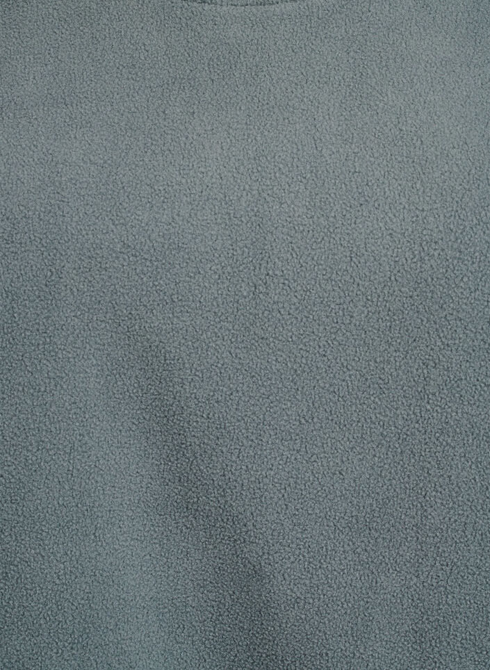 Loose fleece blouse with pockets, Green, Packshot image number 2