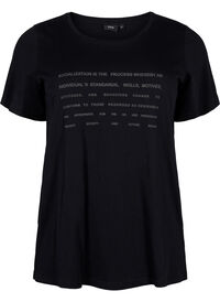 T-shirt with text motif