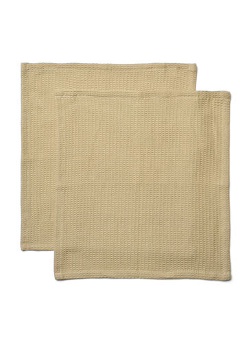 2-pack cotton dish cloth, Oxford Tan, Packshot image number 0
