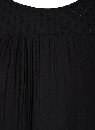 Sleeveless midi dress in cotton, Black, Packshot image number 2