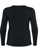 Cut-out blouse with long sleeves, Black, Packshot image number 1