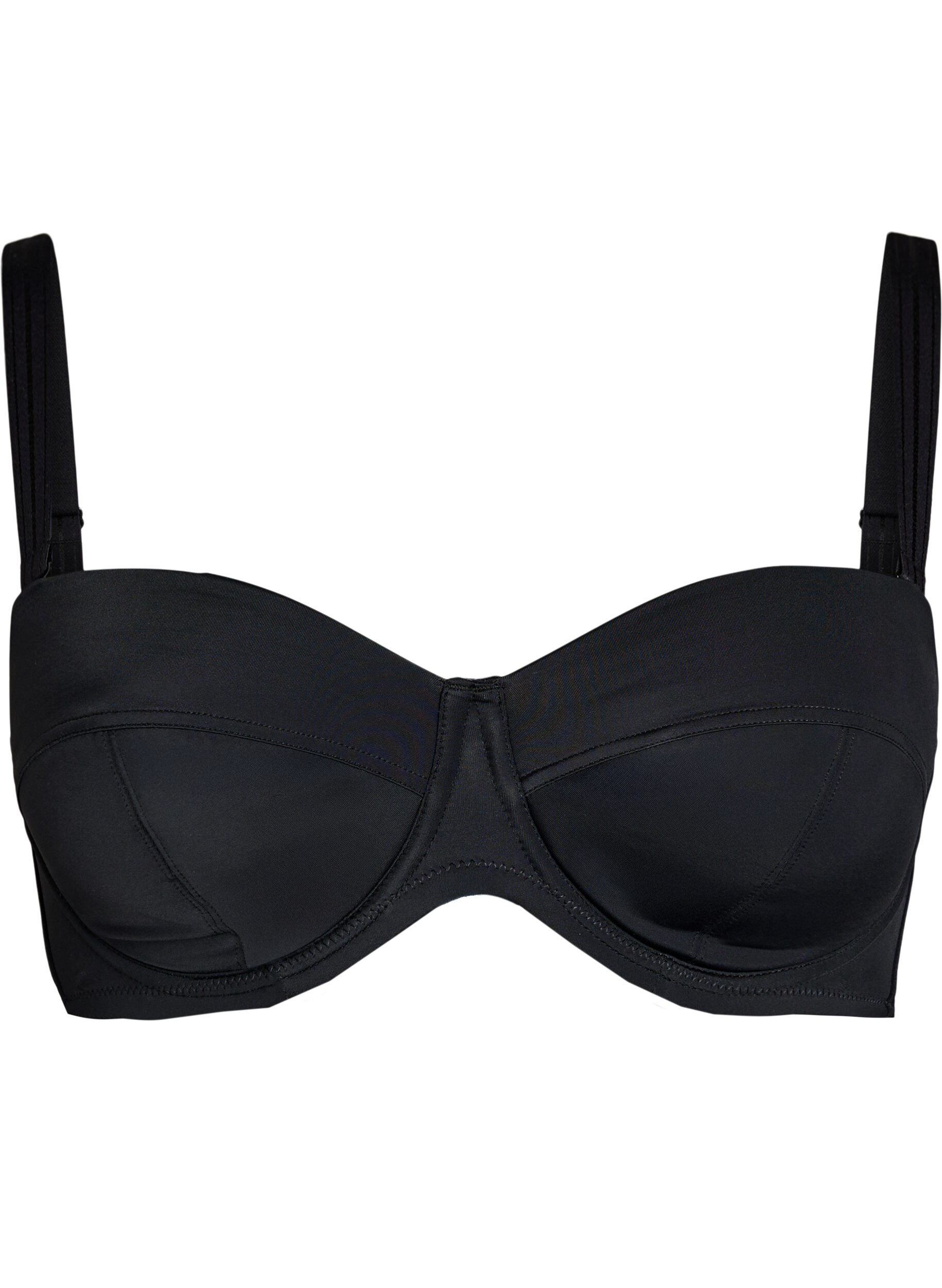 Zizzifashion Padded strapless bra with detachable straps, Black, Packshot image number 0