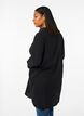 Long shirt in cotton muslin, Black, Model image number 1