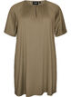 Jersey tunic with textured stripes, Brown, Packshot image number 0
