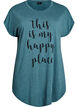 Short sleeve nightgown with text print, Green, Packshot image number 0