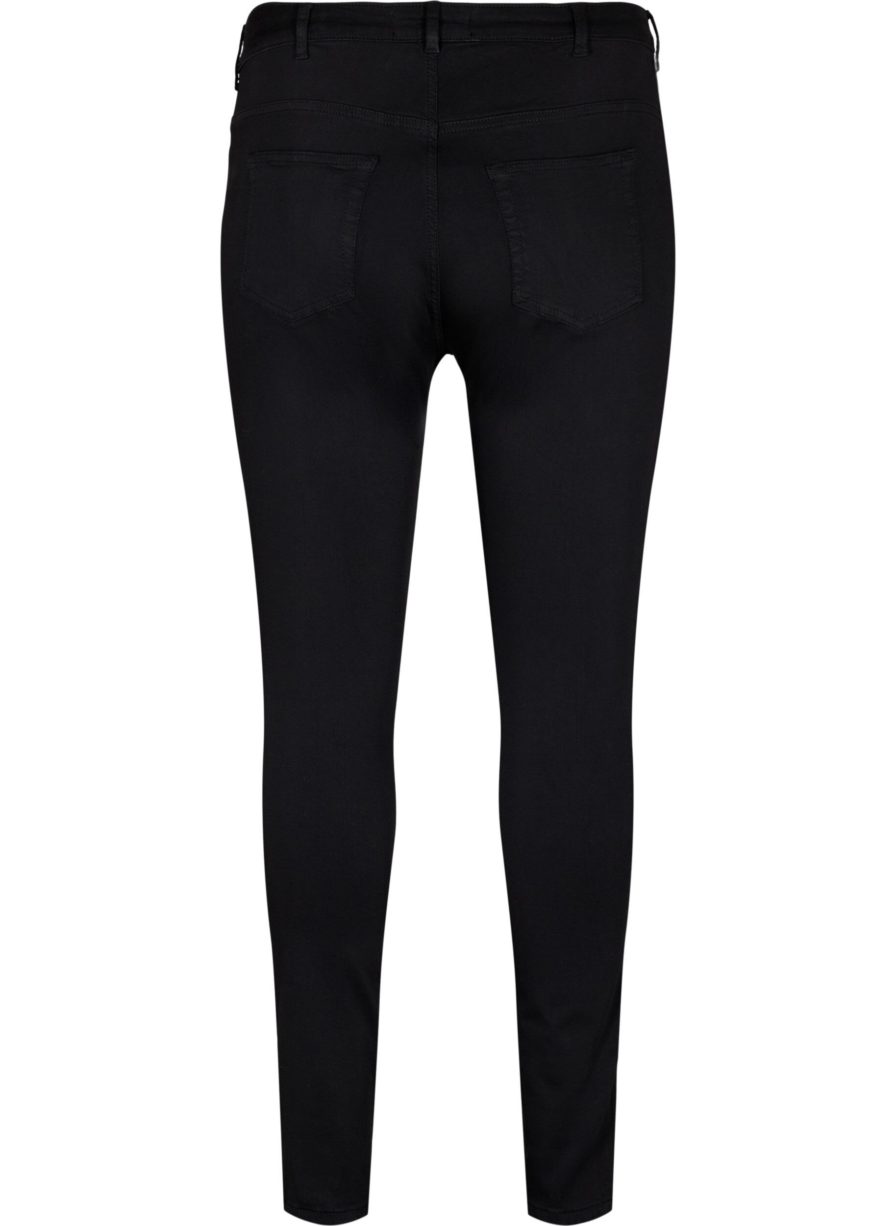 Zizzifashion Stay Black Amy jeans with a high waist, Black, Packshot image number 1