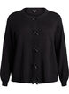 Cardigan with pearl-embroidered bows and press studs, Black, Packshot image number 0