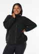 Fleece jacket with pockets, Black, Model image number 0