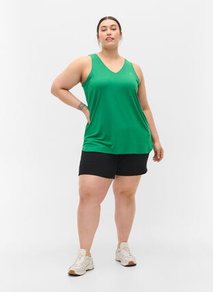 Sports top with V-neck, Jolly Green, Model image number 2