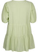 A-line viscose tunic with lace-up detail, Green, Packshot image number 1