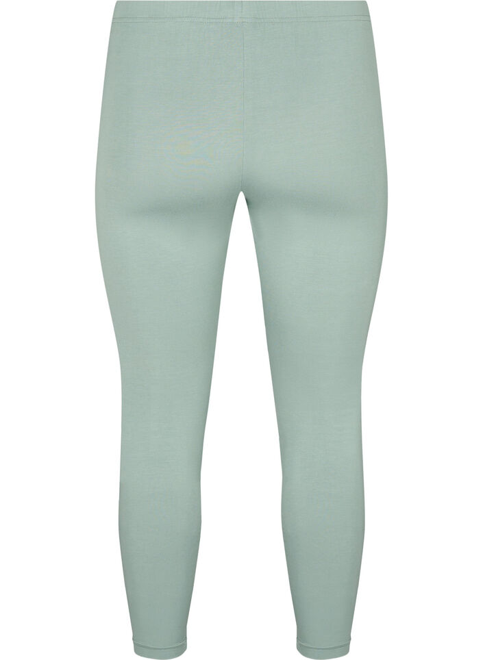 Basic viscose leggings, Green, Packshot image number 1