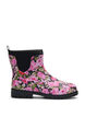Wide fit - Short wellies with elastic neoprene shaft, Flower AOP, Packshot image number 0