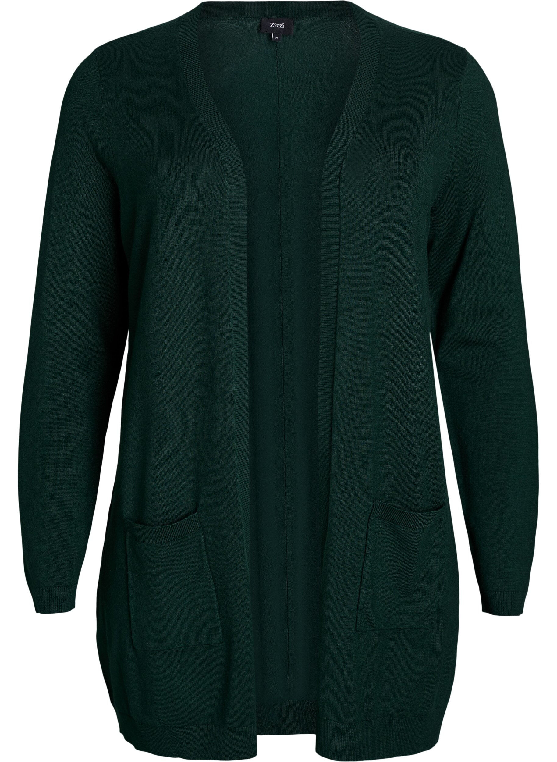 Long knitted cardigan in a viscose blend