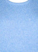 Long-sleeved knitted jumper with wool and a round neck, Della R. Blue Mel., Packshot image number 2