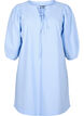 Dress with ties and 3/4 sleeves, Blue Stripe, Packshot image number 0