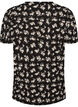 Blouse with long sleeves and floral print, Black, Packshot image number 1