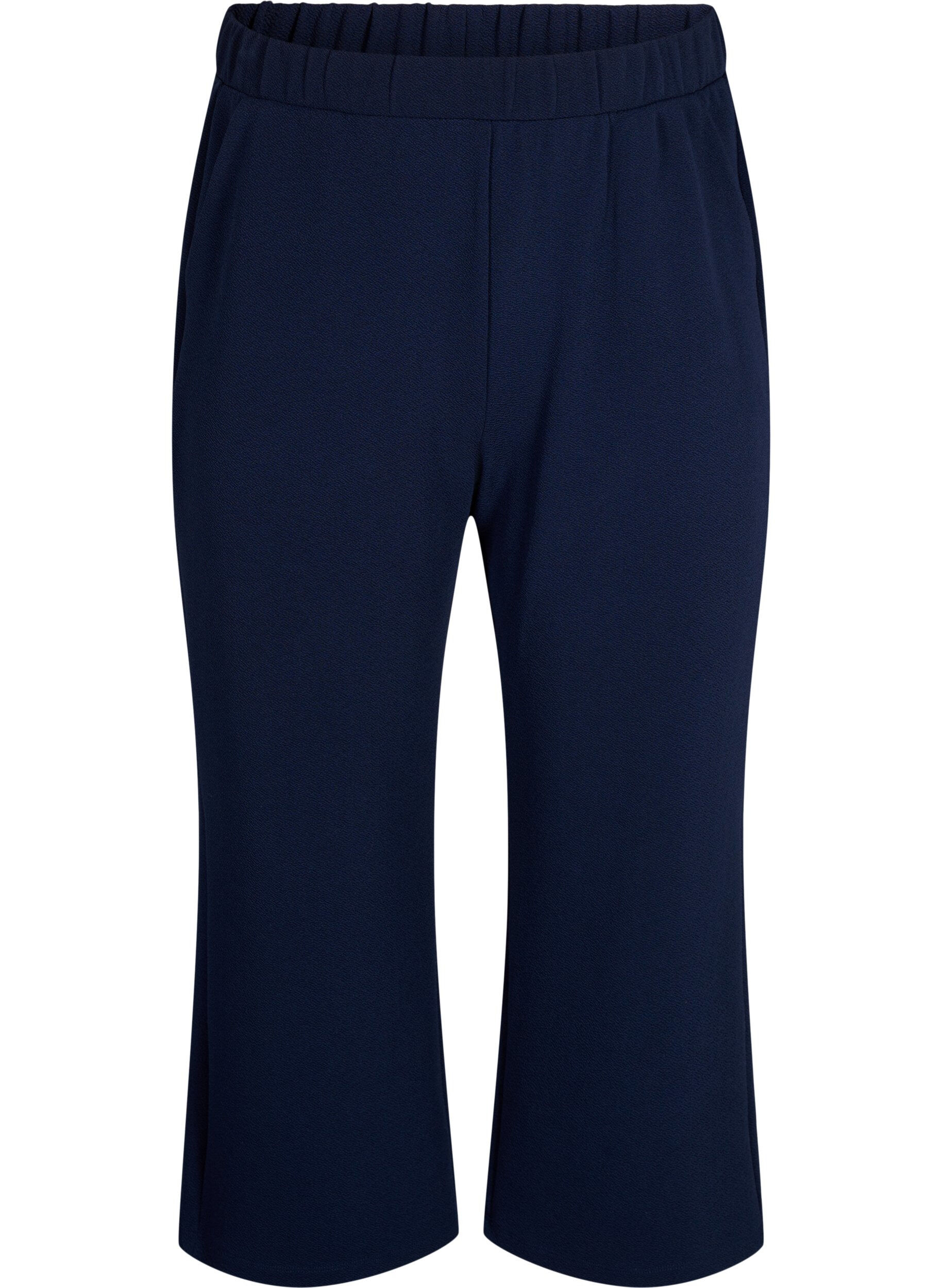 Zizzifashion Loose trousers with 7/8 length, Blue, Packshot image number 0
