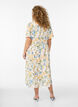 Viscose midi dress with a floral print, Blue, Model image number 1