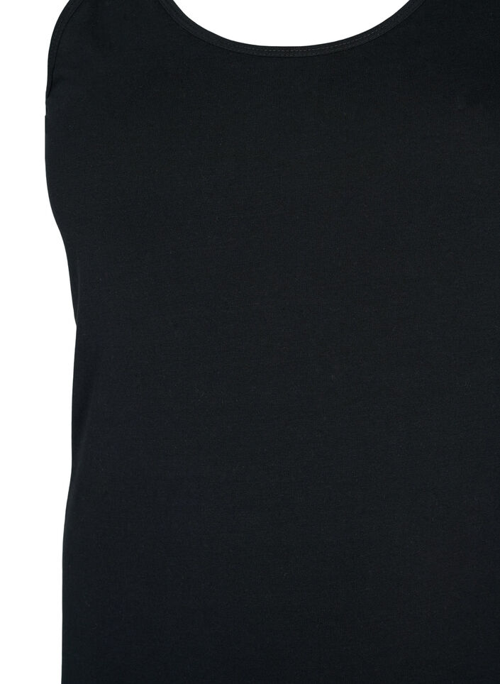 Cotton basic top, Black, Packshot image number 2