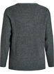 Melange knit blouse with round neck, Green, Packshot image number 1