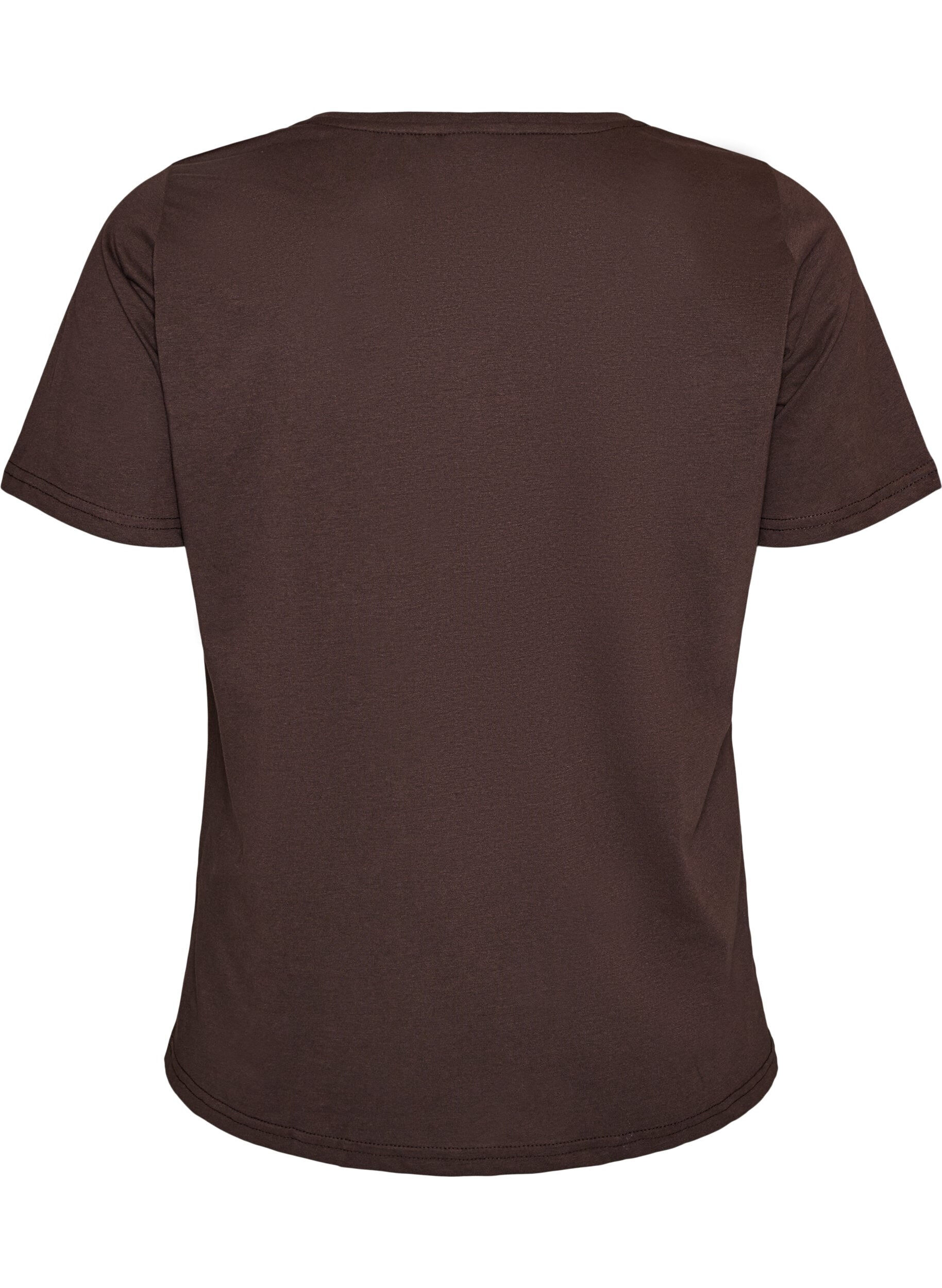 ZizzifashionT-shirt with motif, Brown, Packshot image number 1