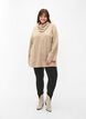 Melange knit sweater with turtleneck, Simply Taupe Mel., Model image number 2