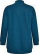 Long sweatshirt with high neck and embroidered text, Blue, Packshot image number 1