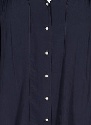 Viscose tunic with pearl buttons, Night Sky, Packshot image number 2