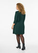 Short A-line dress with 3/4 sleeves, Green, Model image number 2
