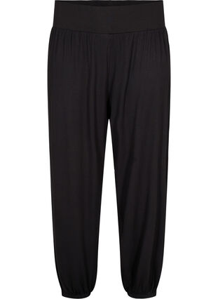 Loose-fitting trousers in viscose, Black, Packshot image number 0