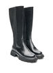 High boot with zip and elastic panels, Black, Packshot image number 1
