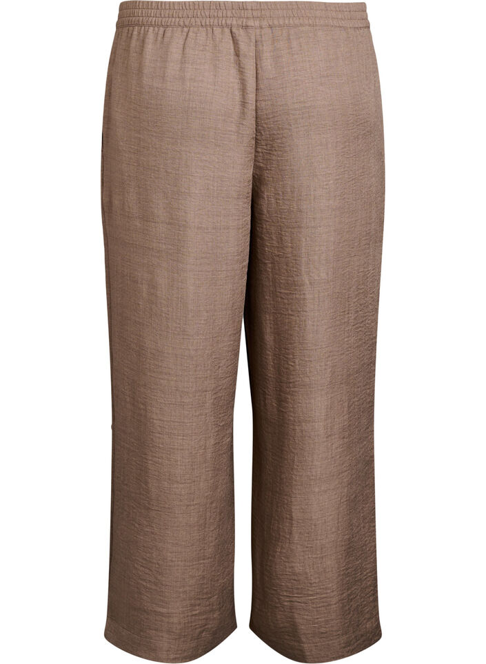 Loose trousers with elasticated waistband and pockets, Brown, Packshot image number 1