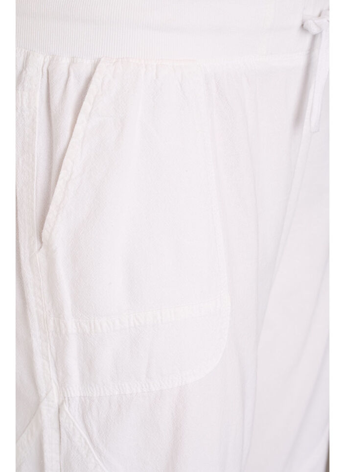 Cotton Capri trousers, White, Packshot image number 2