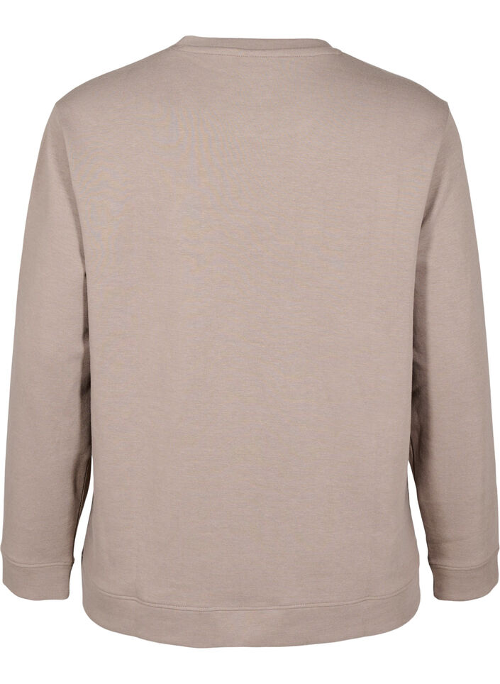 FLASH - Sweatshirt with crew neck, Beige, Packshot image number 1