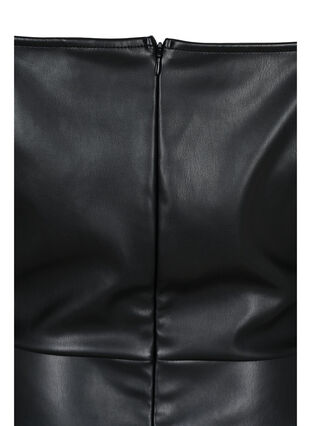Faux leather a-line dress, Black, Packshot image number 3