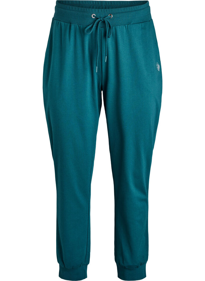 Loose tracksuit trousers with pockets, Green, Packshot image number 0