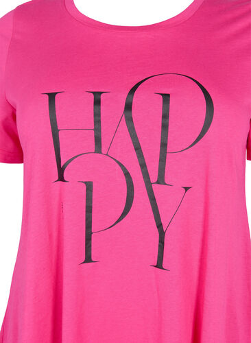 T-shirt in cotton with text print, Beetroot Purple HAP, Packshot image number 2