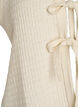 Textured knit vest with tie-belt, Vanilla, Packshot image number 2