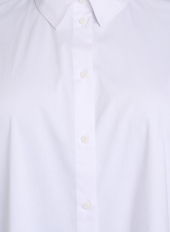 Classic cotton shirt with a loose fit, White, Packshot image number 2