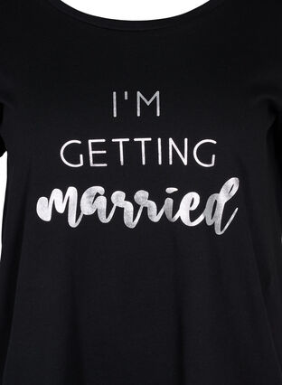 Bride t-shirt with print, Black Silver, Packshot image number 2