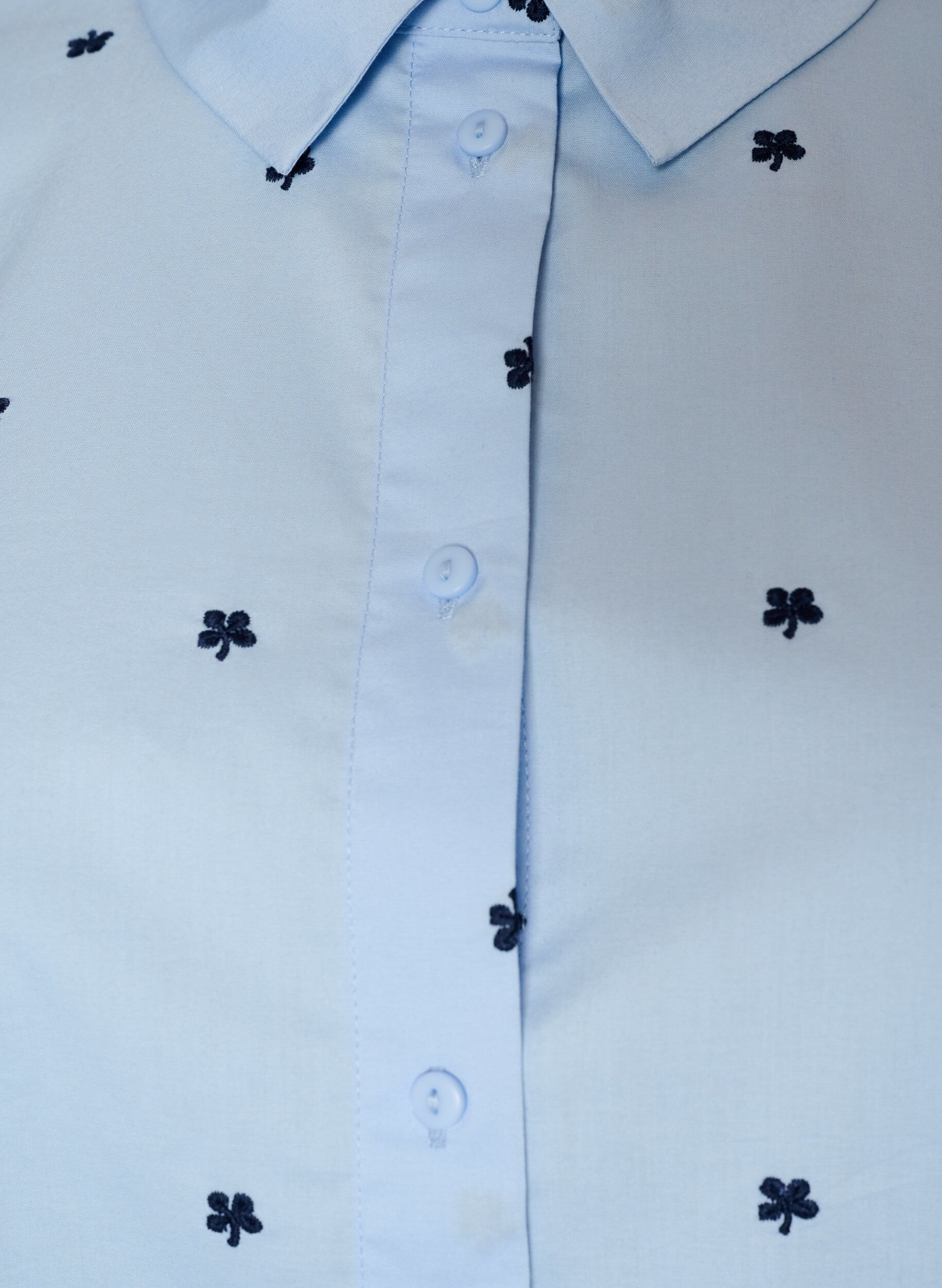 ZizzifashionShirt with embroidered flowers, Light Blue, Packshot image number 2