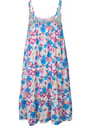 Viscose summer dress with straps, Multi Flower AOP, Packshot image number 1