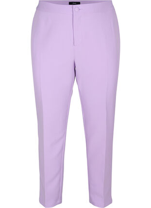 Cropped trousers with pockets, Orchid Bloom, Packshot image number 0