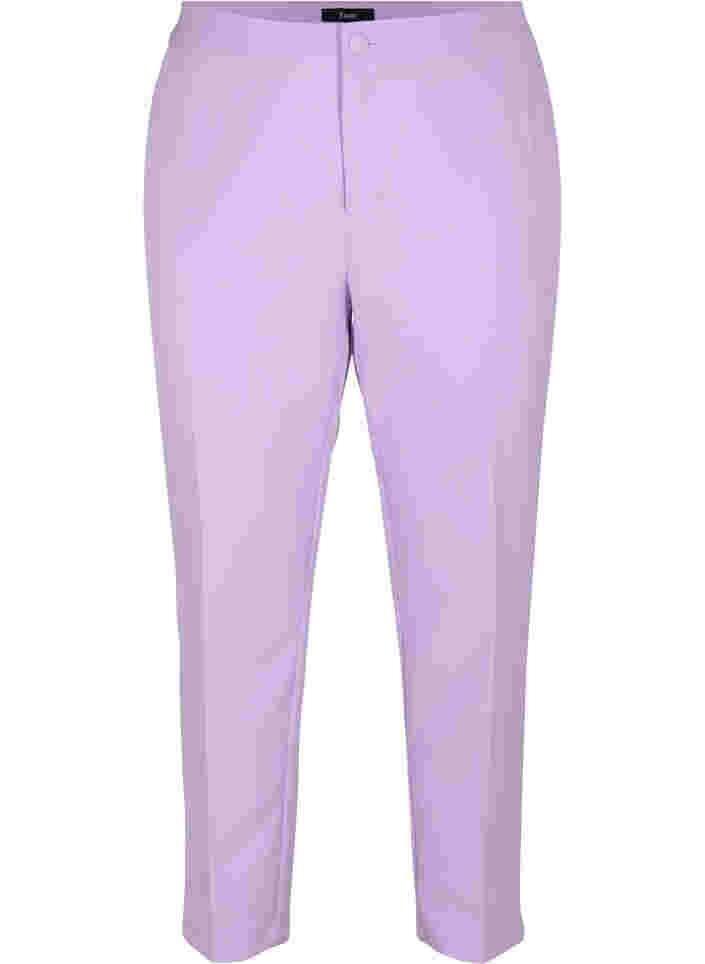 Cropped trousers with pockets, Orchid Bloom, Packshot image number 0