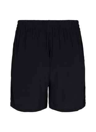 Loose-fitting shorts with elasticated waistband, Black, Packshot image number 1