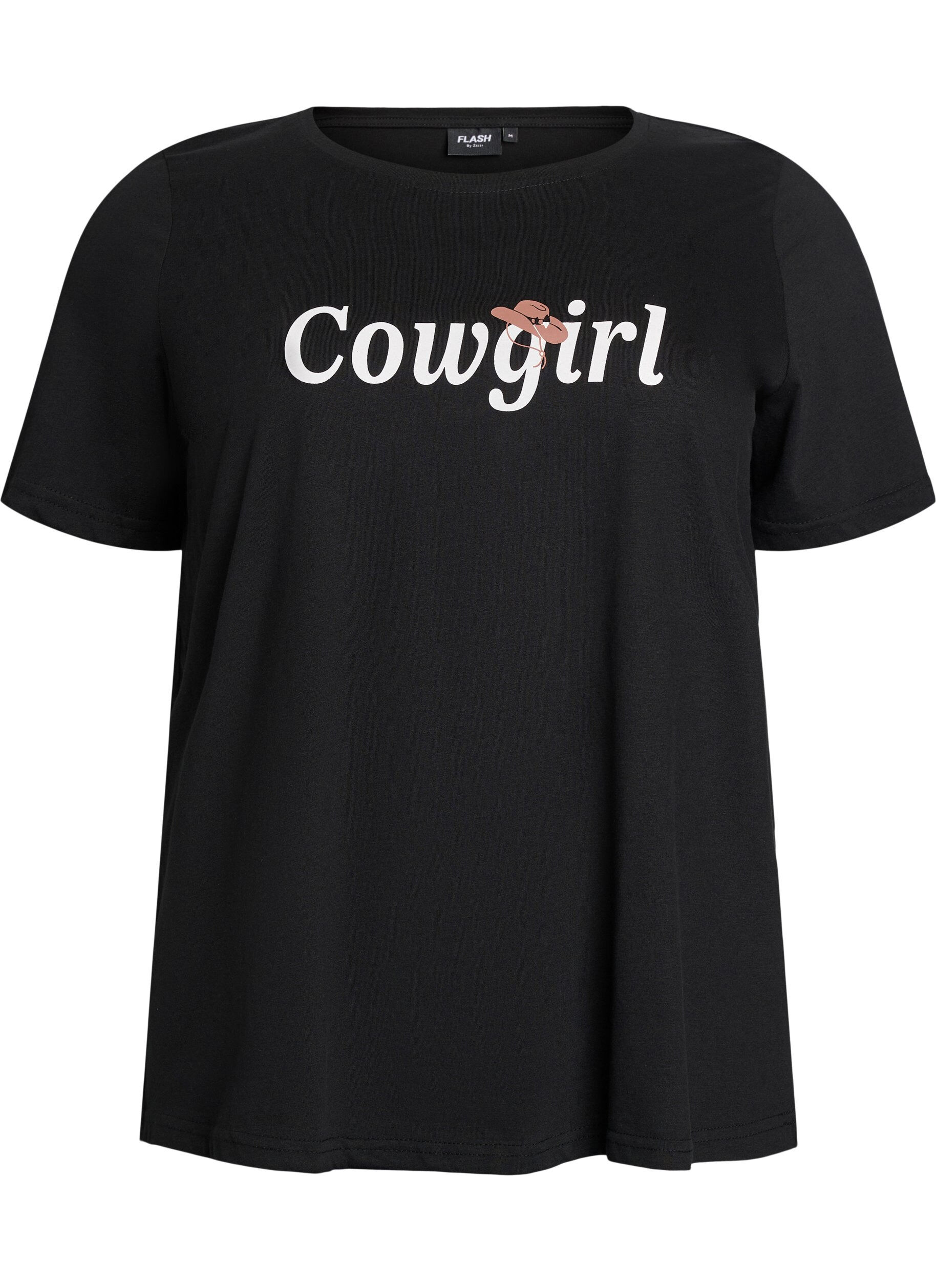 ZizzifashionT-shirt with motif, Black, Packshot image number 0