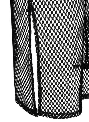 Sleeveless mesh dress with slit, Black, Packshot image number 3