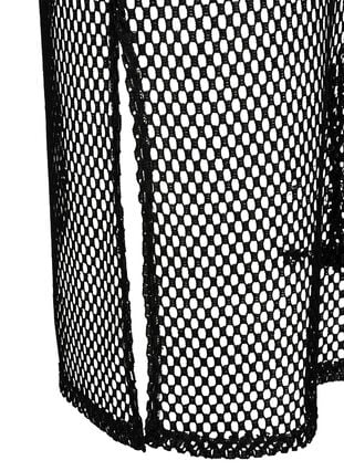Sleeveless mesh dress with slit, Black, Packshot image number 3
