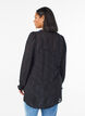 Tunic with a paisley texture and long sleeves, Black, Model image number 2