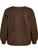 Cardigan with decorative buttons and V-neck, Brown, Packshot image number 1